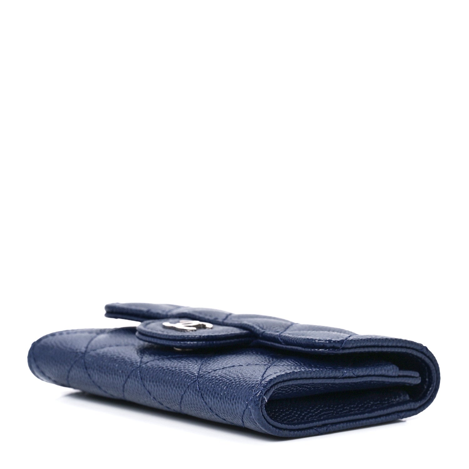 Chanel Caviar Quilted Flap Card Holder Navy Blue 8 of 11