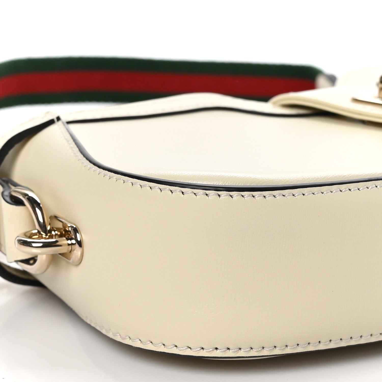 Gucci Calfskin Mini Moon Side Shoulder Bag Ivory 9 of 10
