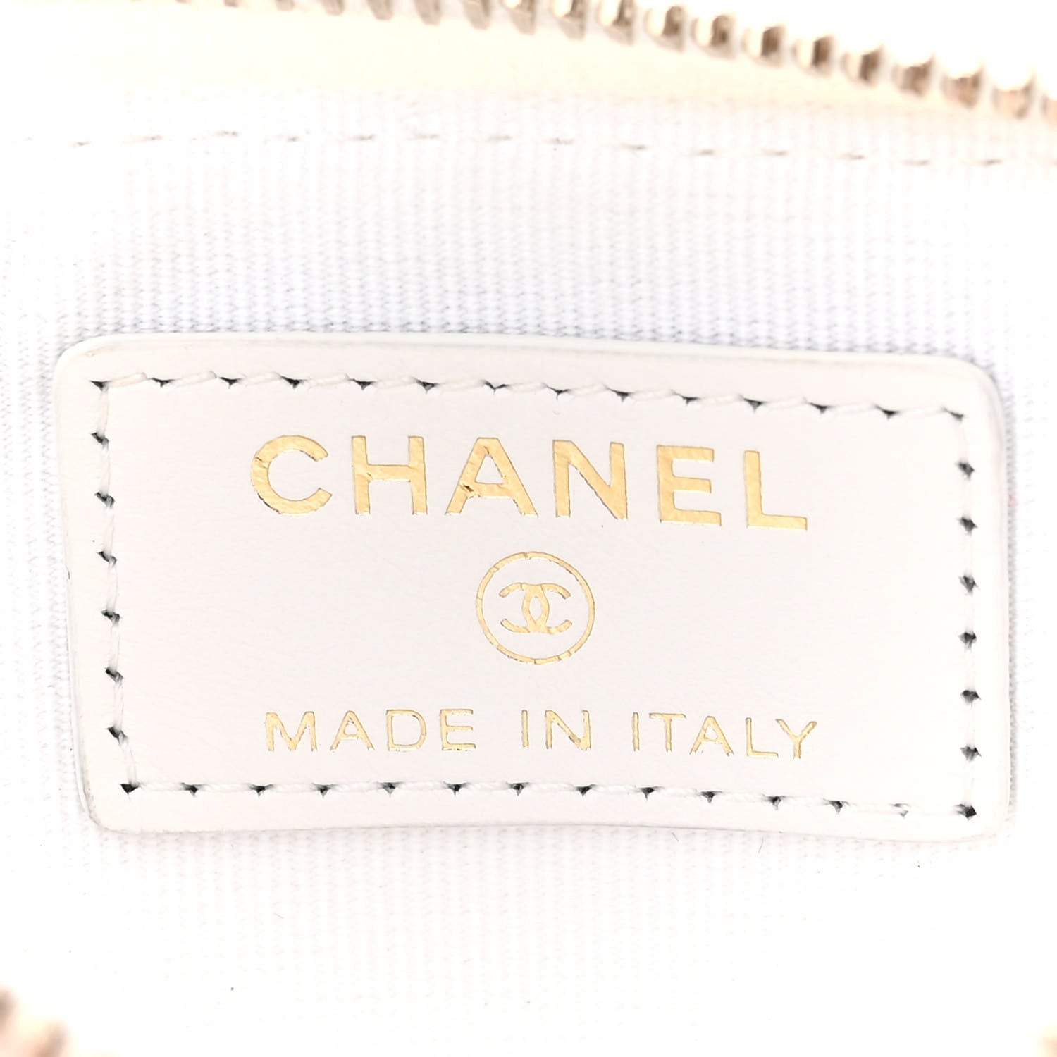 Chanel Caviar Quilted Flap Zip Card Holder White 6 of 10