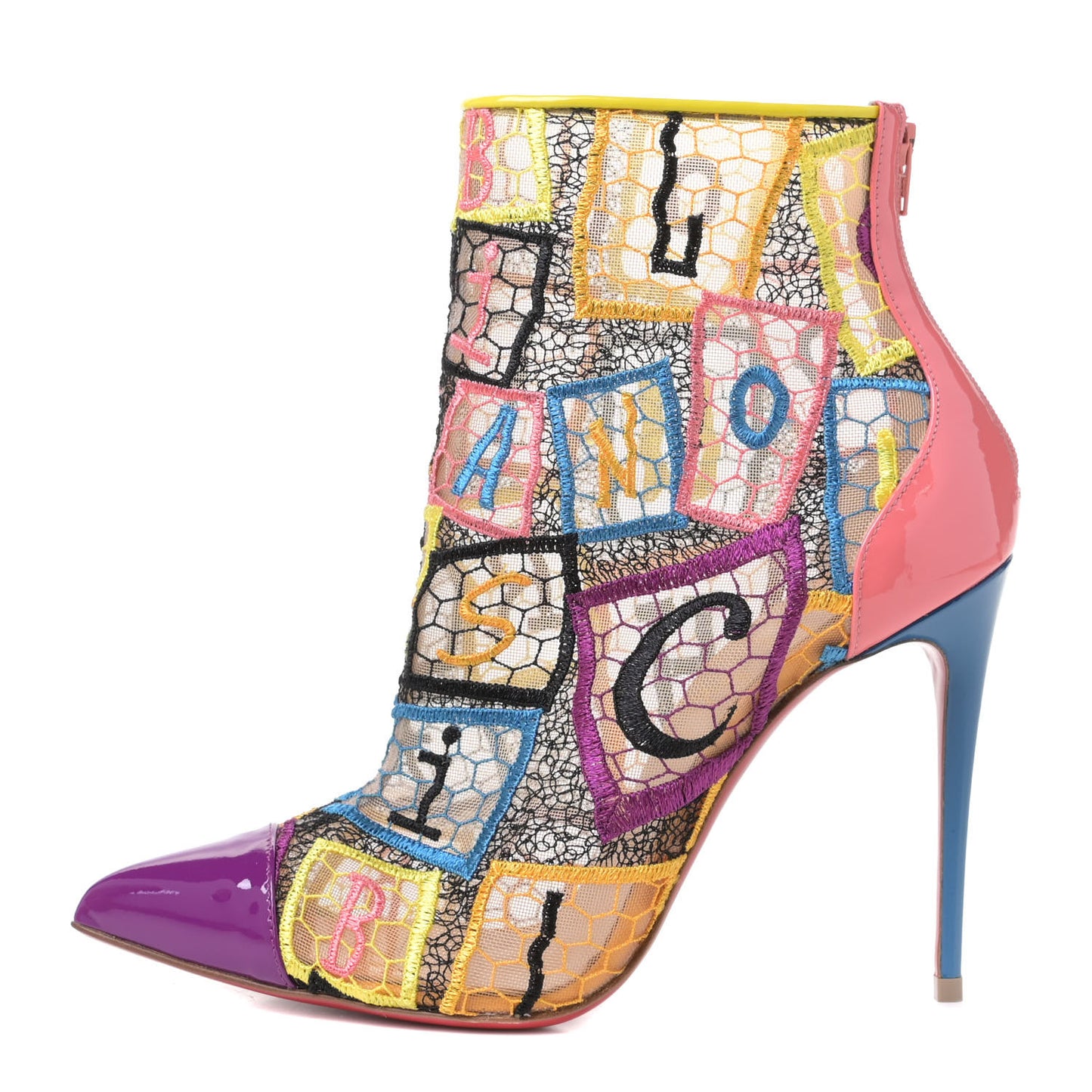Patent Lace Gipsybootie 100 Ankle Boots 36.5 Multicolor