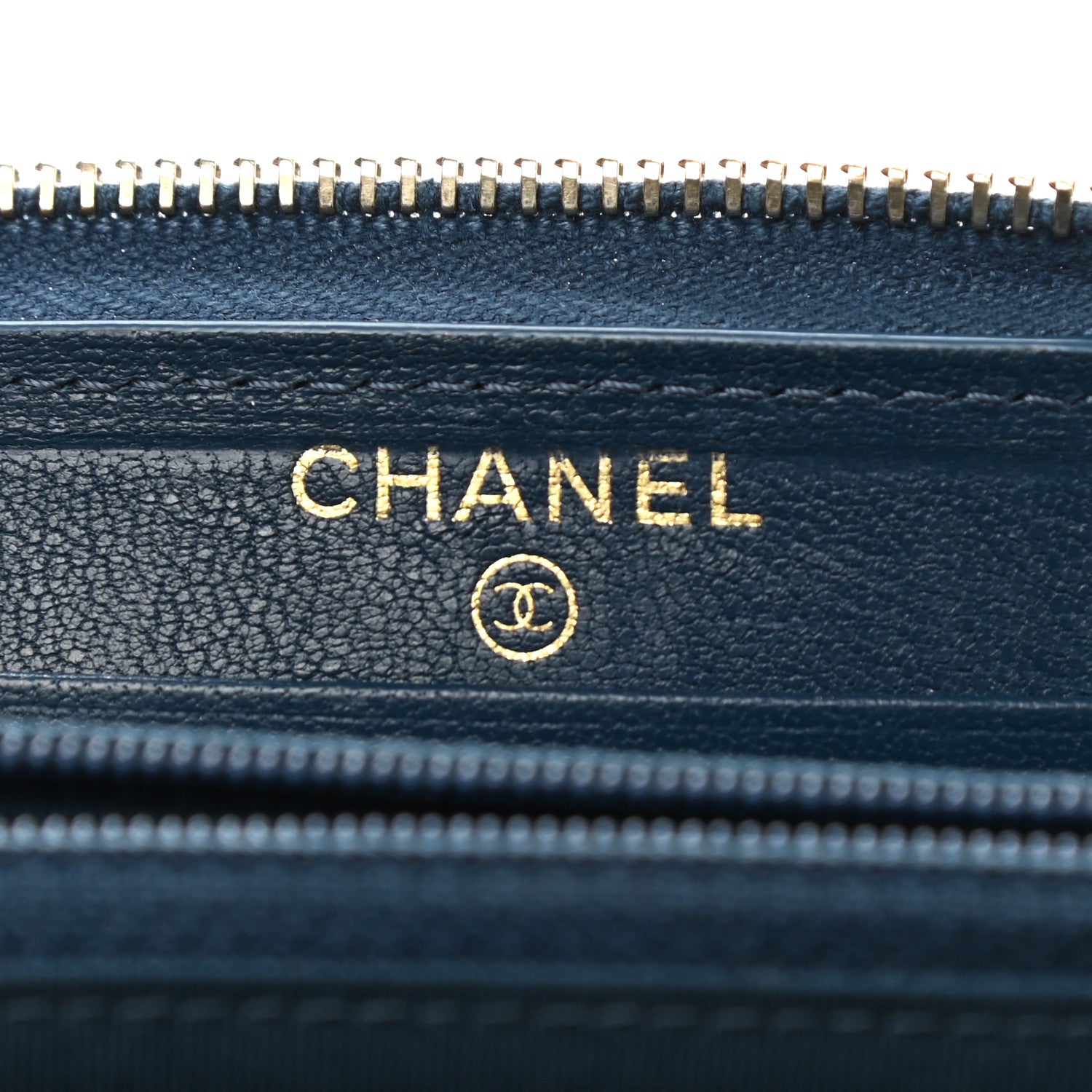 Chanel Lambskin Quilted 19 Small Zip Around Wallet Blue 6 of 8