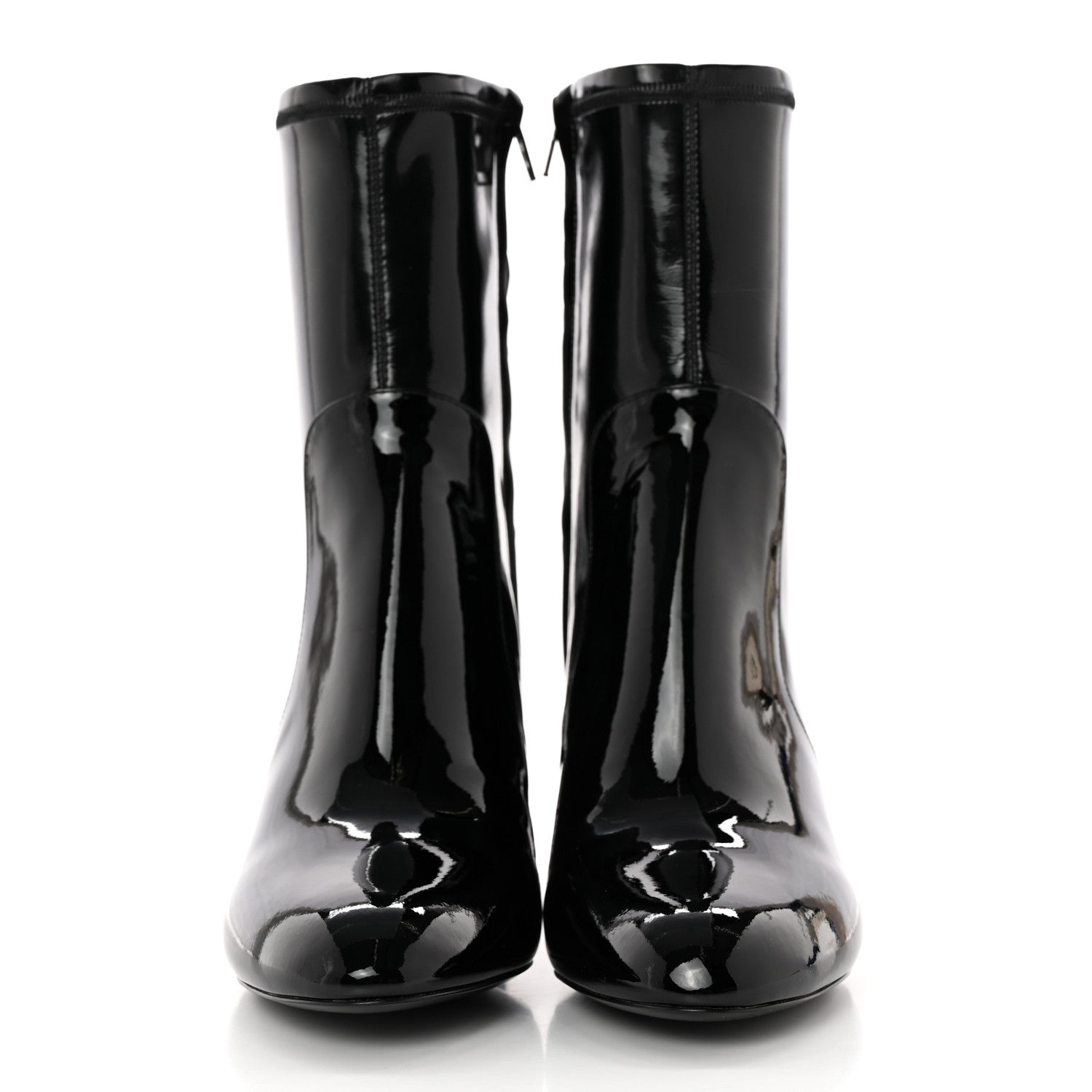 Louis Vuitton Patent Uniformes Silhouette Ankle Boots 37 Black 2 of 10
