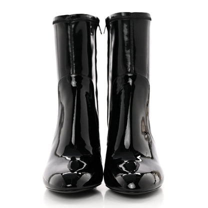 Louis Vuitton Patent Uniformes Silhouette Ankle Boots 37 Black 2 of 10