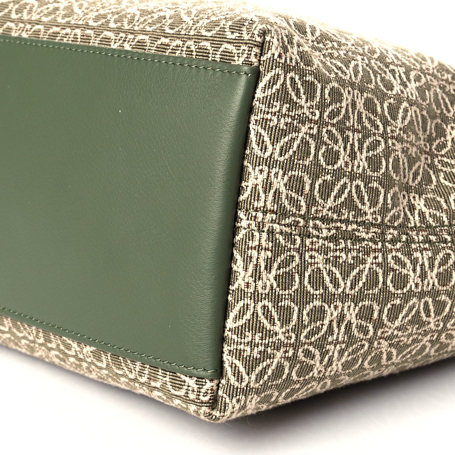 Loewe Jacquard Anagram Calfskin Small Cubi Bag Avocado Green 10 of 10