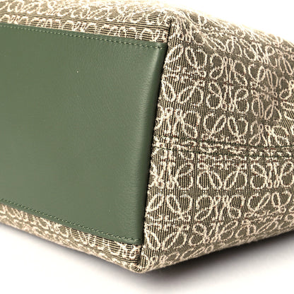 Loewe Jacquard Anagram Calfskin Small Cubi Bag Avocado Green 10 of 10