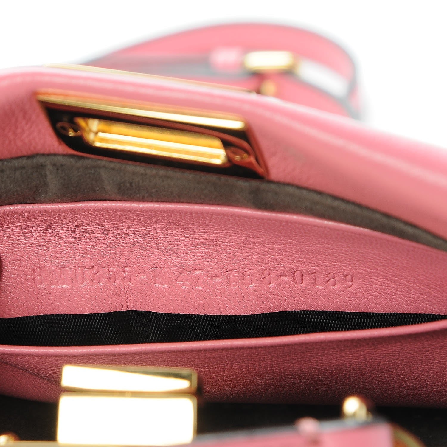 Fendi Shiny Nappa Micro Peekaboo Iconic Satchel Rosa Fluo 6 of 7