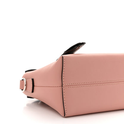 Fendi Vitello Dolce Bi-Color FF 1974 Embossed Mini By The Way Boston Bag Pink Black Maya 9 of 11