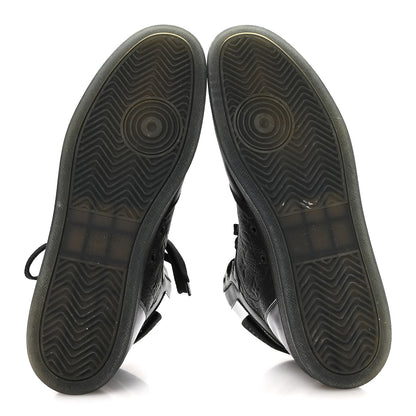 Louis Vuitton Calfskin Embossed Monogram Rivoli High Top Sneakers 11 Black Silver 6 of 8