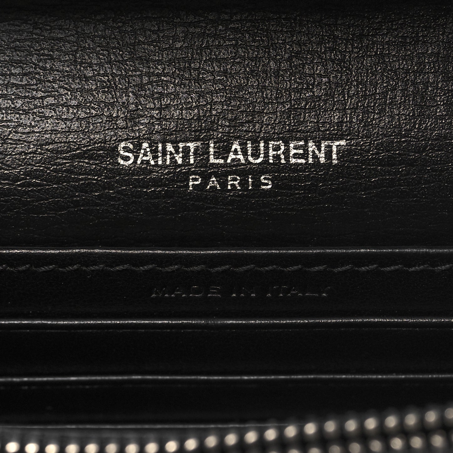 Calfskin Monogram Sunset Chain Wallet Black