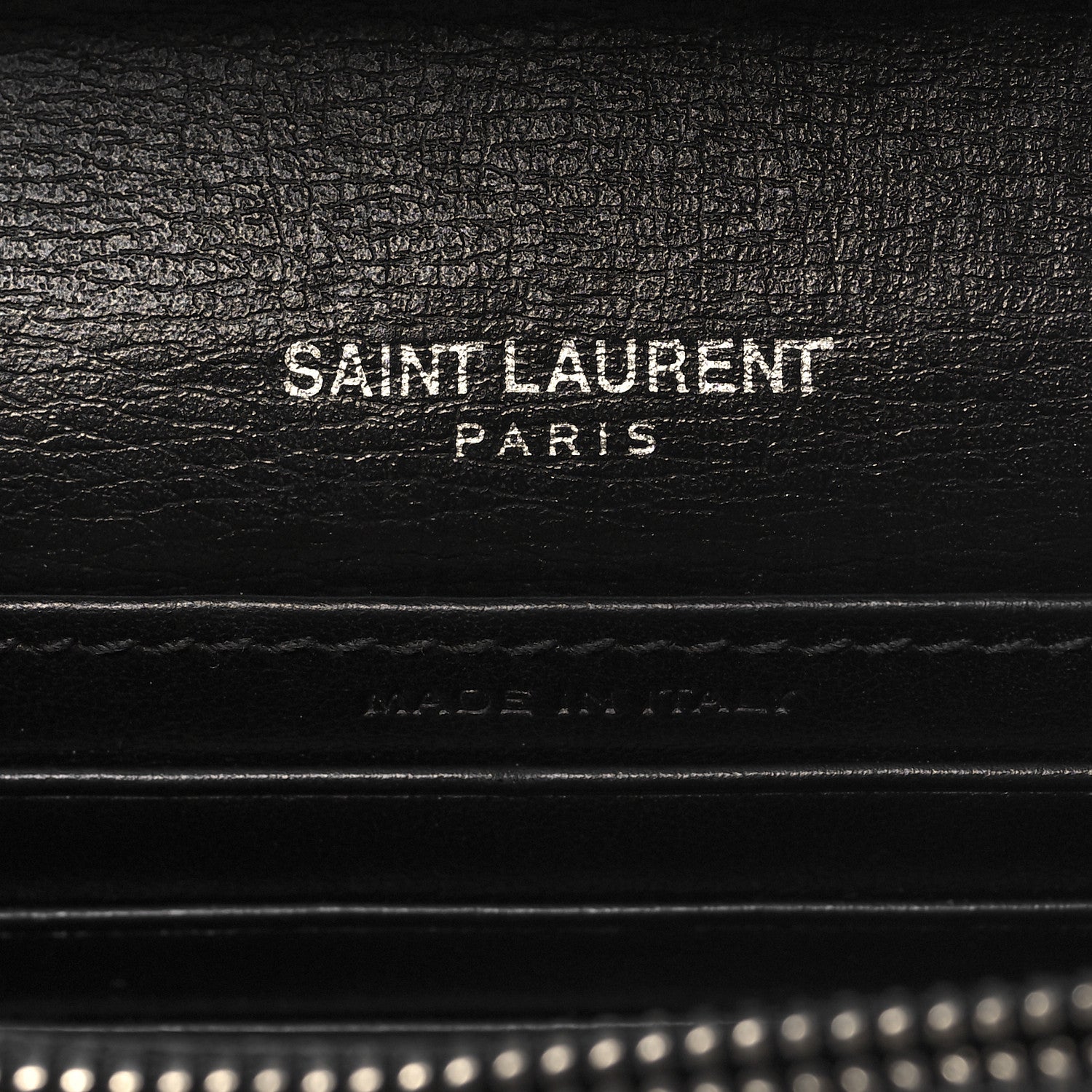 Saint Laurent Calfskin Monogram Sunset Chain Wallet Black 8 of 12