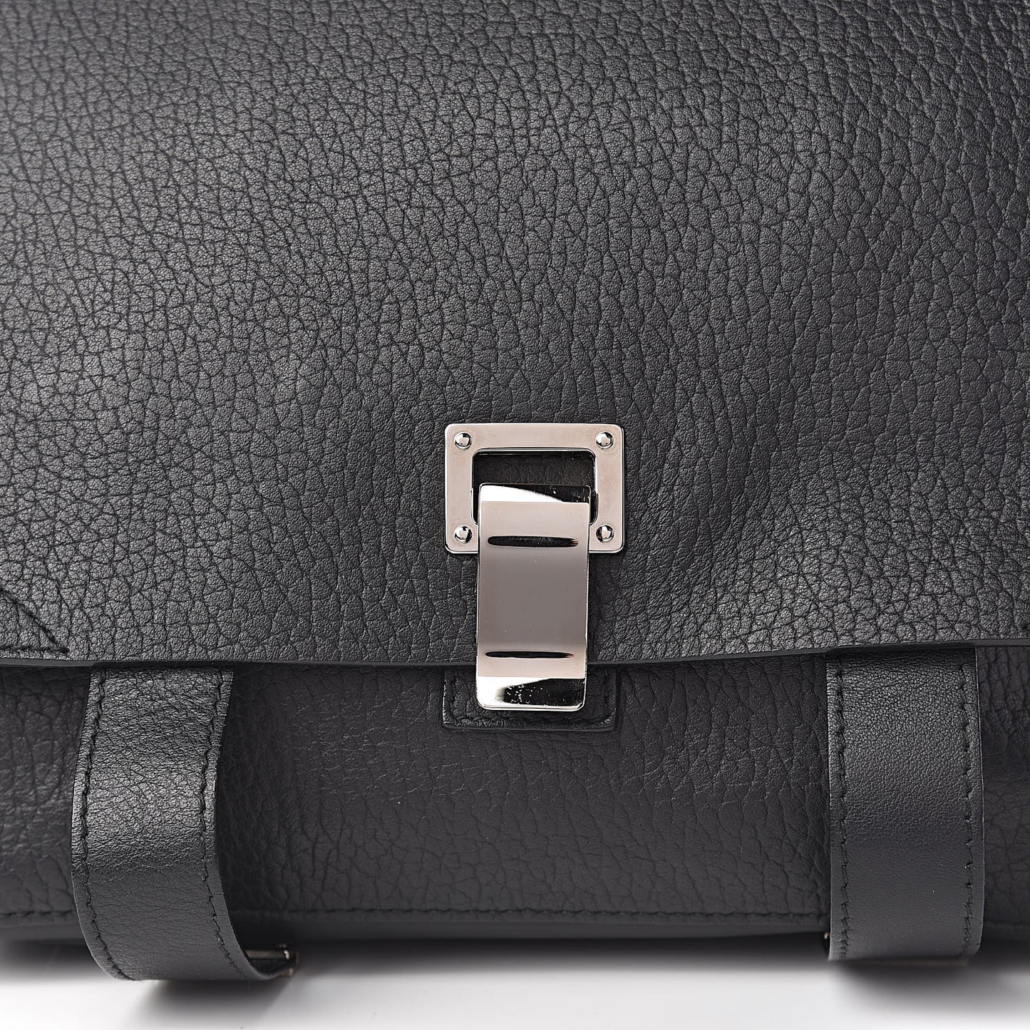 Pebbled Calfskin PS Courier Backpack Black