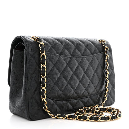 Chanel Caviar Quilted Jumbo Double Flap Black 4 of 15