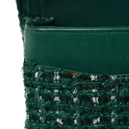 Chanel Tweed Quilted Medium Double Flap Green 13 of 13