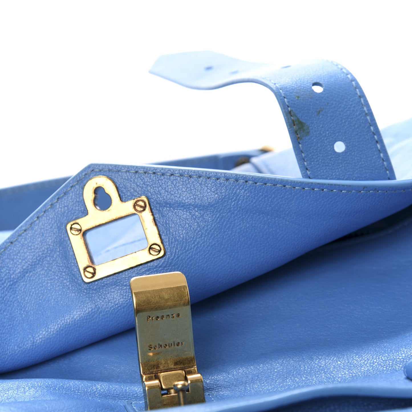 Lambskin Medium PS1 Satchel Sky Blue