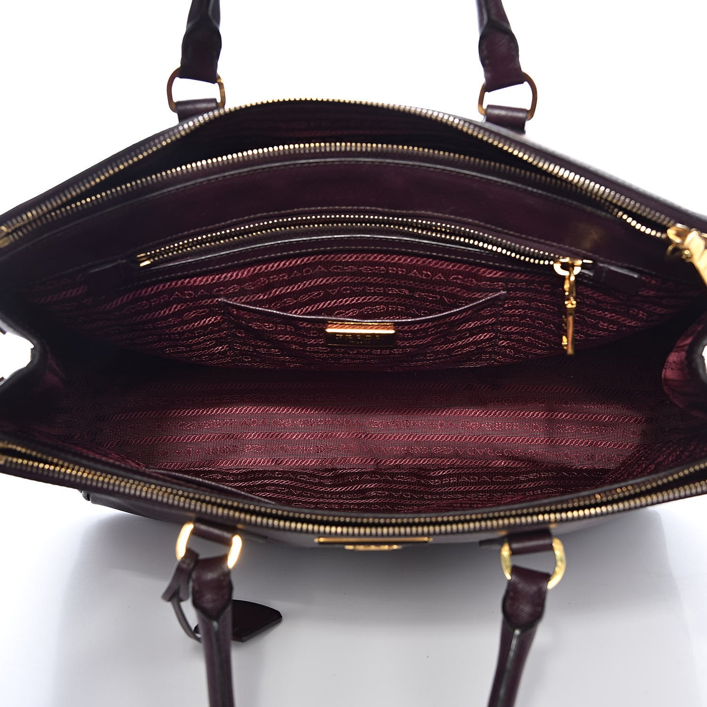 Saffiano Large Galleria Double Zip Tote Granato