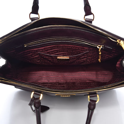 Prada Saffiano Large Galleria Double Zip Tote Granato 5 of 20