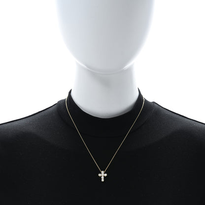 Roberto Coin ROBERTO COIN 18K Yellow Gold Diamond Tiny Treasures Square Cross Pendant Necklace 2 of 5
