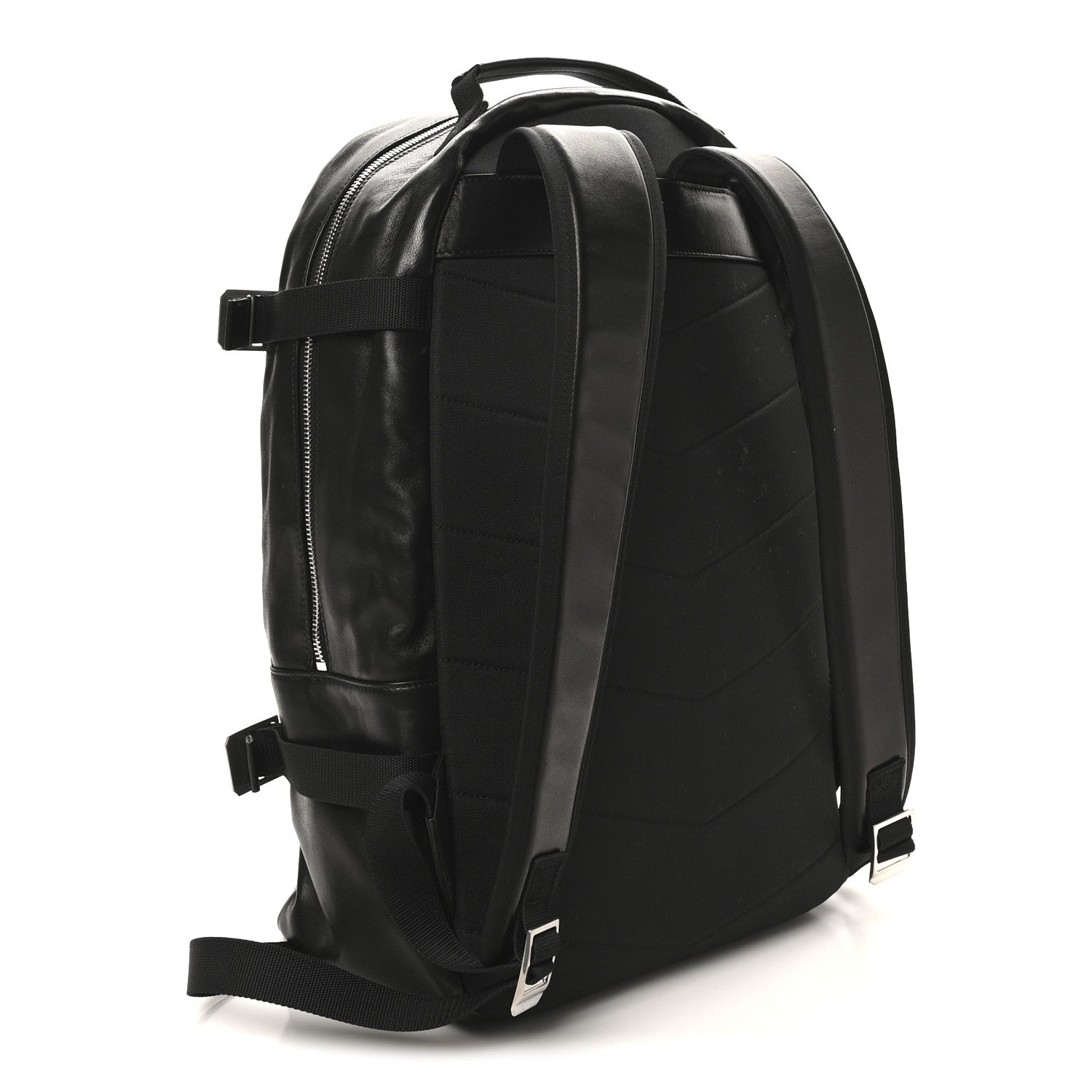 Saint Laurent Lambskin City Trekking Backpack Black 3 of 9