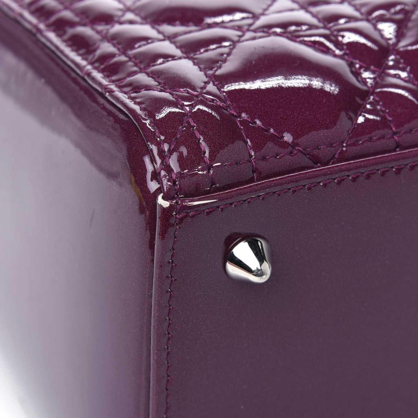 Patent Cannage Gradient Medium Lady Dior Pink Purple