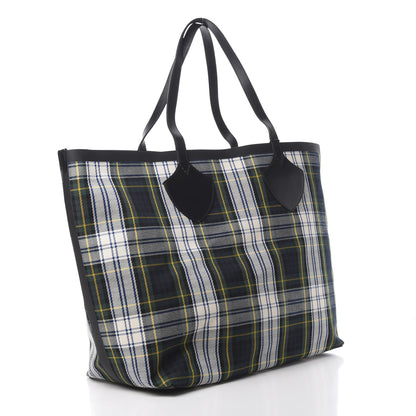 Burberry Vintage Check Extra Large The Giant Reversible Tote Blue Red 4 of 17