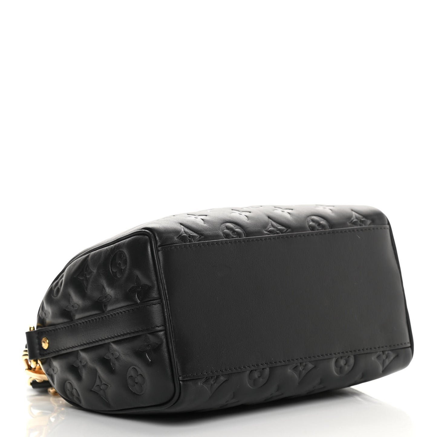 Lambskin Embossed Monogram Speedy 22 Bandouliere Black