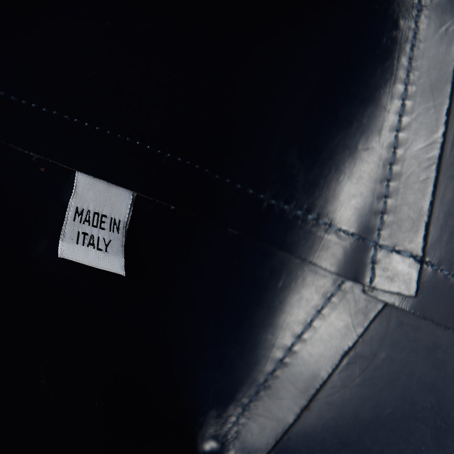 Calfskin Mini Bucket Bag Black Blu
