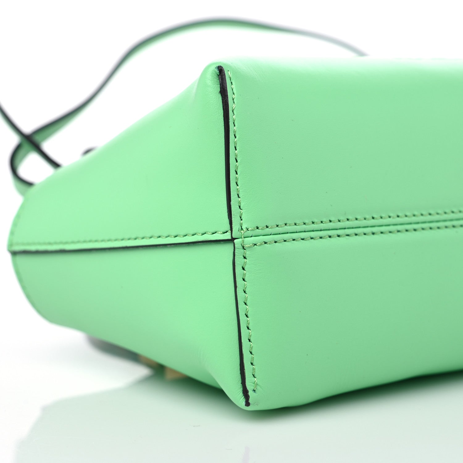 Fendi Vitello King Plexiglass Logo Embossed Mini By The Way Top Handle Boston Bag Edamame 8 of 9