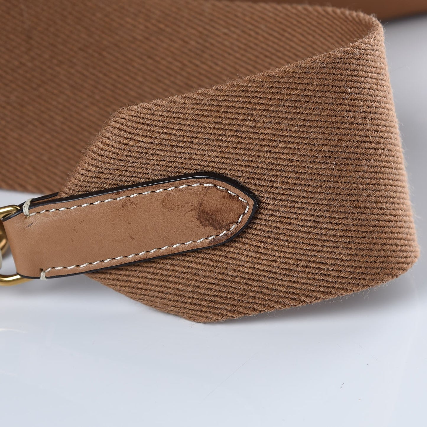 Natural Calfskin Sangle Bucket Bag Light Camel