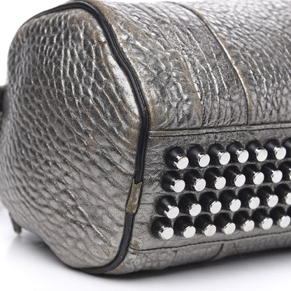 Alexander Wang Metallic Pebbled Lambskin Rockie Carbon Silver Hardware 7 of 13