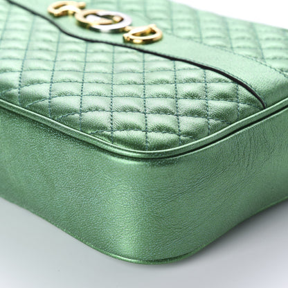 Gucci Laminated Nappa Trapuntata Small Zumi Shoulder Bag Jasmine Green 7 of 10