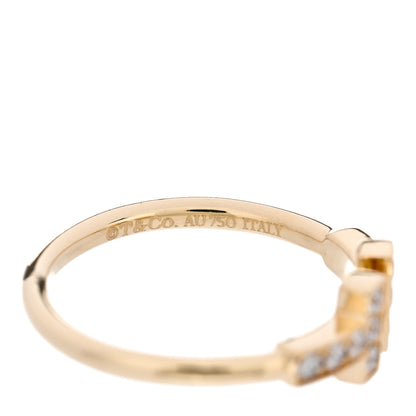Tiffany 18K Yellow Gold Diamond T Wire Ring 49 5 4 of 4