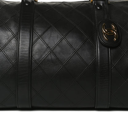 Chanel Calfskin Stitched CC Boston Black 8 of 16