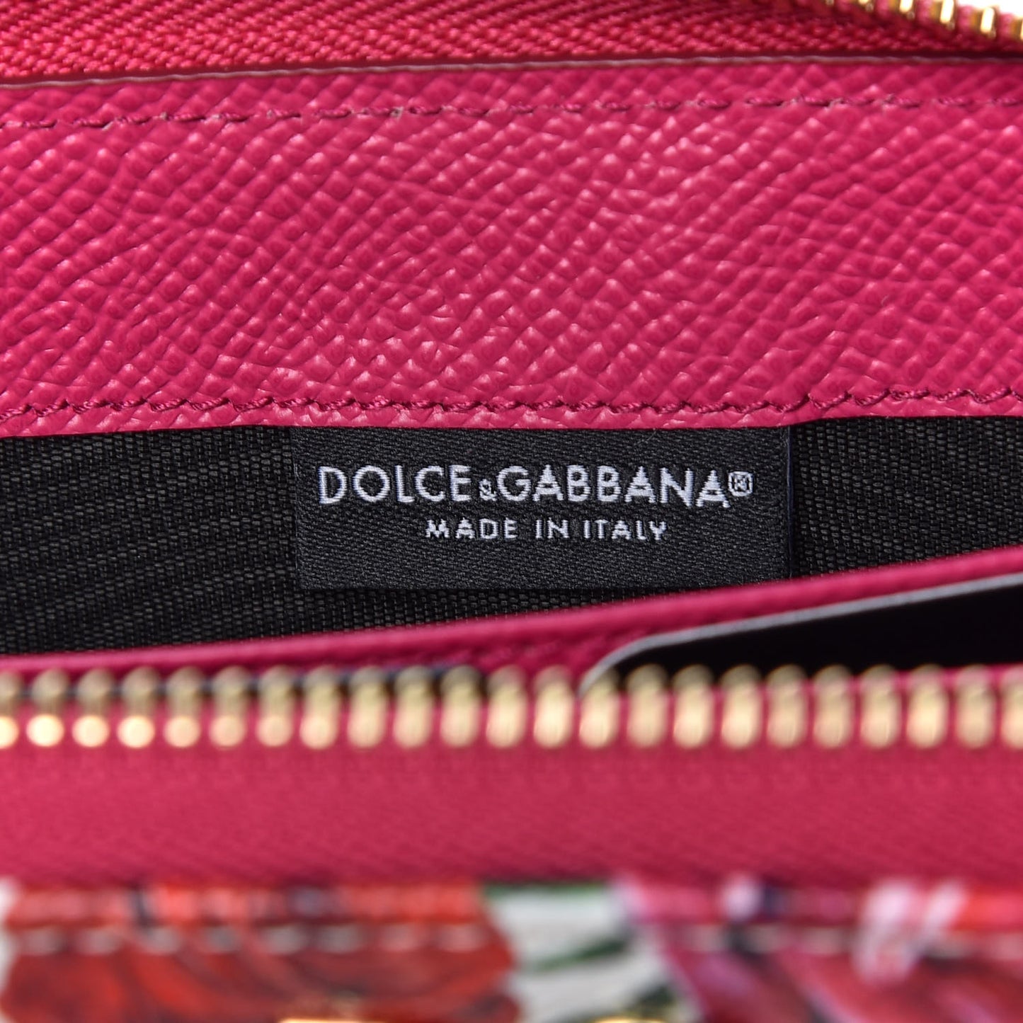 Dauphine Rose Print Zip Around Wallet Multicolor