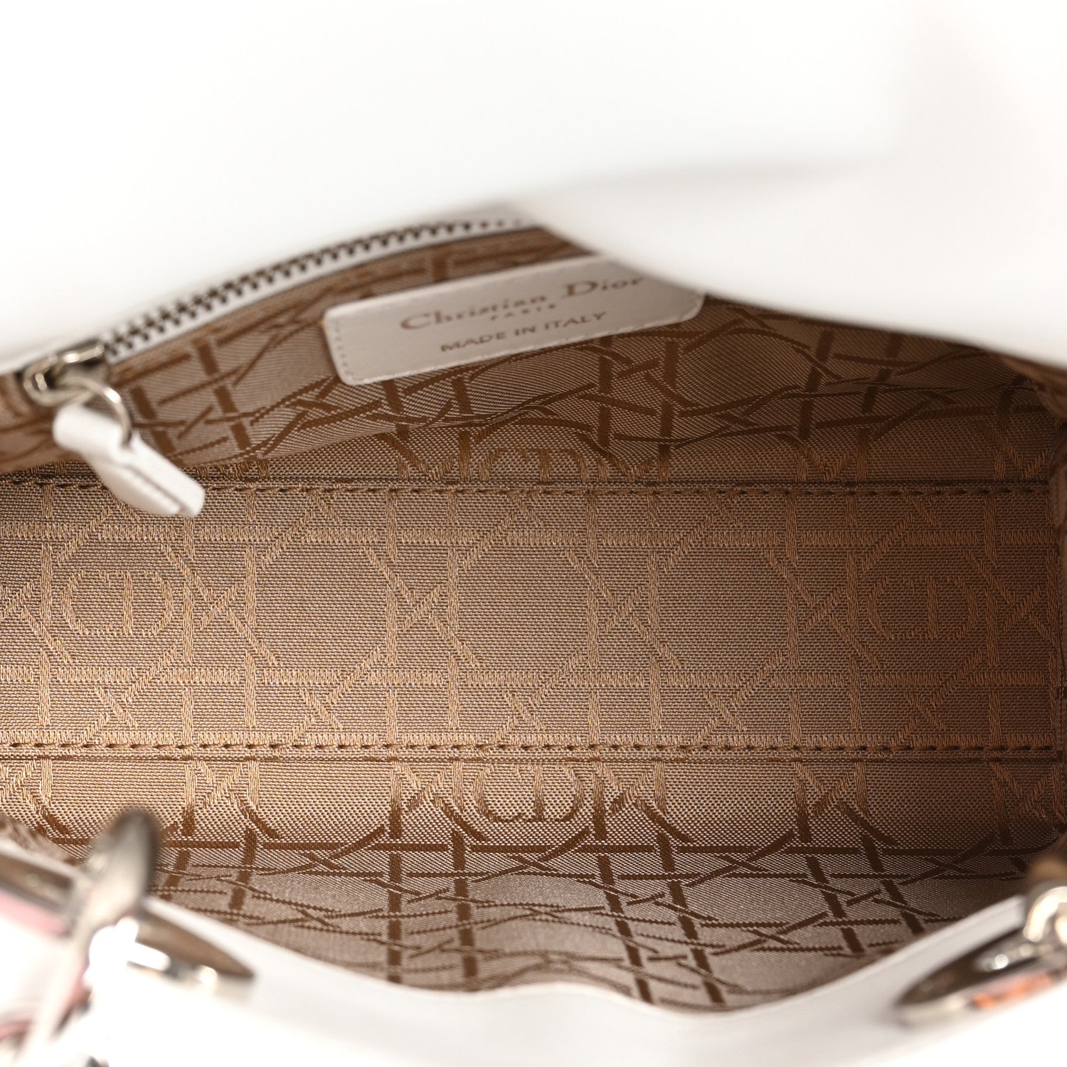 Christian Dior Lambskin Cannage Mini Lady Dior White 5 of 12