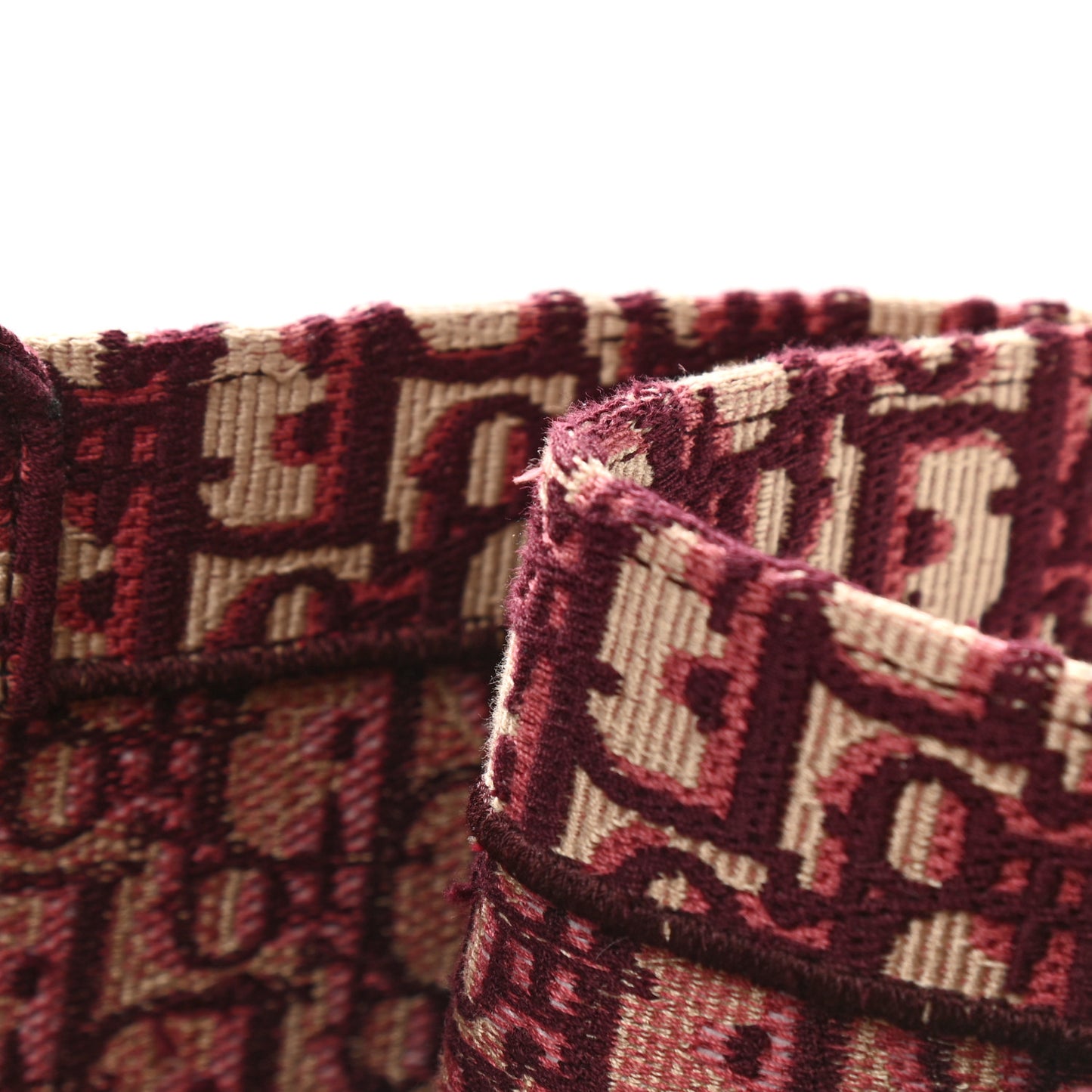 Oblique Large Book Tote Burgundy Multicolor