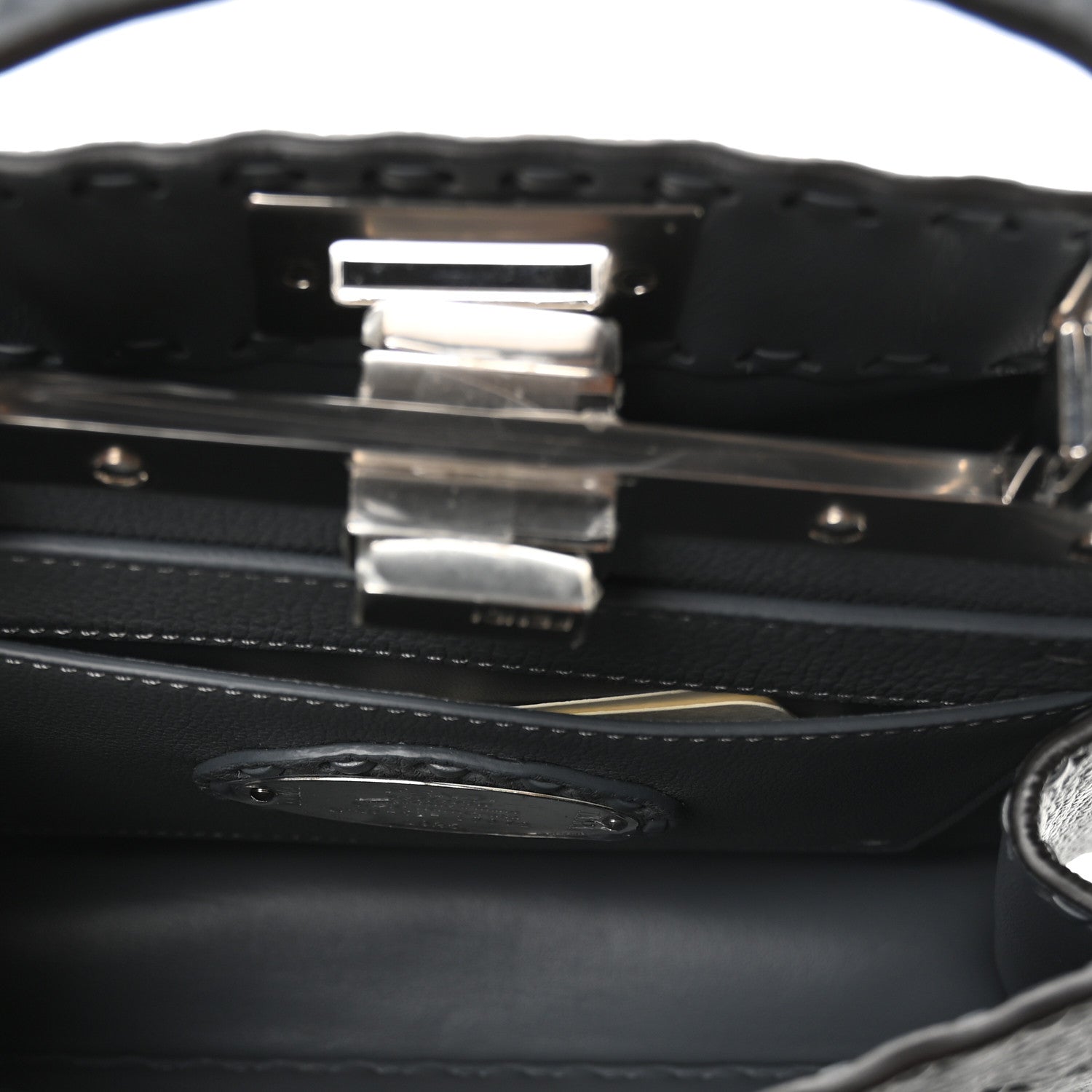Fendi Cuoio Romano Selleria Chamois Small Peekaboo I SEE U Satchel Real Tempesta 5 of 9