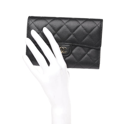 Chanel Caviar Quilted Small Flap Wallet Black 2 of 10
