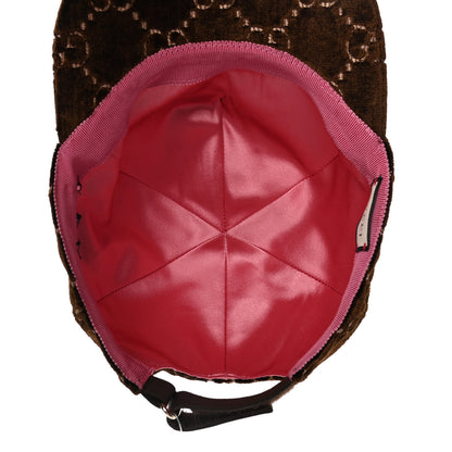 Gucci Velvet GG Monogram Baseball Hat L Brown 4 of 4