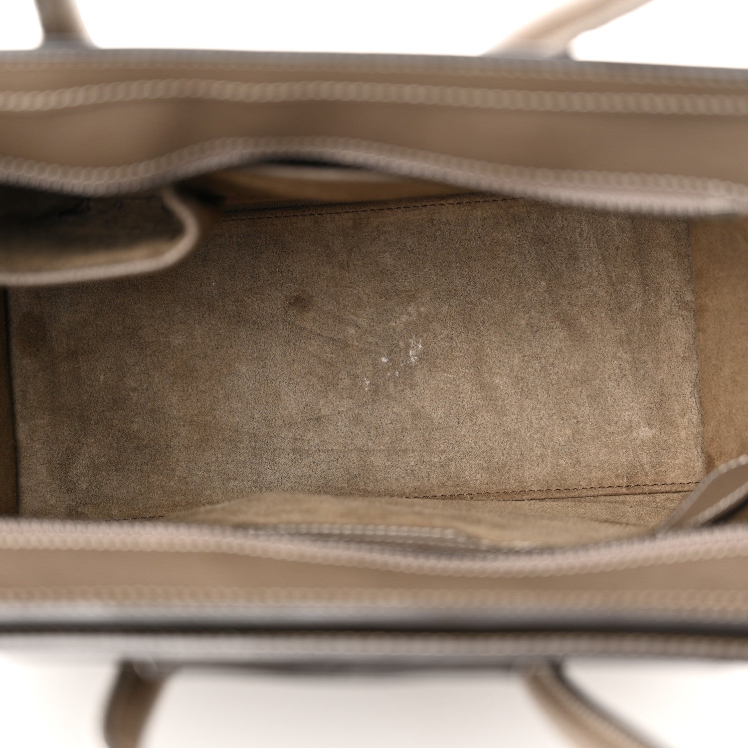 Celine Drummed Calfskin Micro Luggage Souris 5 of 12