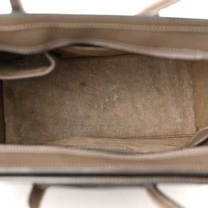 Celine Drummed Calfskin Micro Luggage Souris 5 of 12