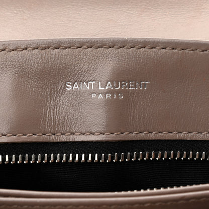 Saint Laurent Calfskin Y Quilted Monogram Toy Loulou Crossbody Bag Taupe 7 of 14