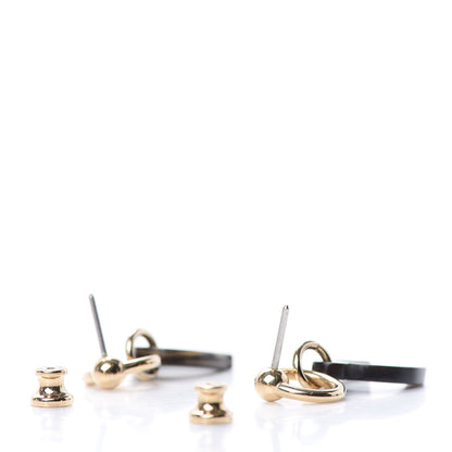 Hermes Permabrass Buffalo Horn Amulettes Equestre Earrings 3 of 6