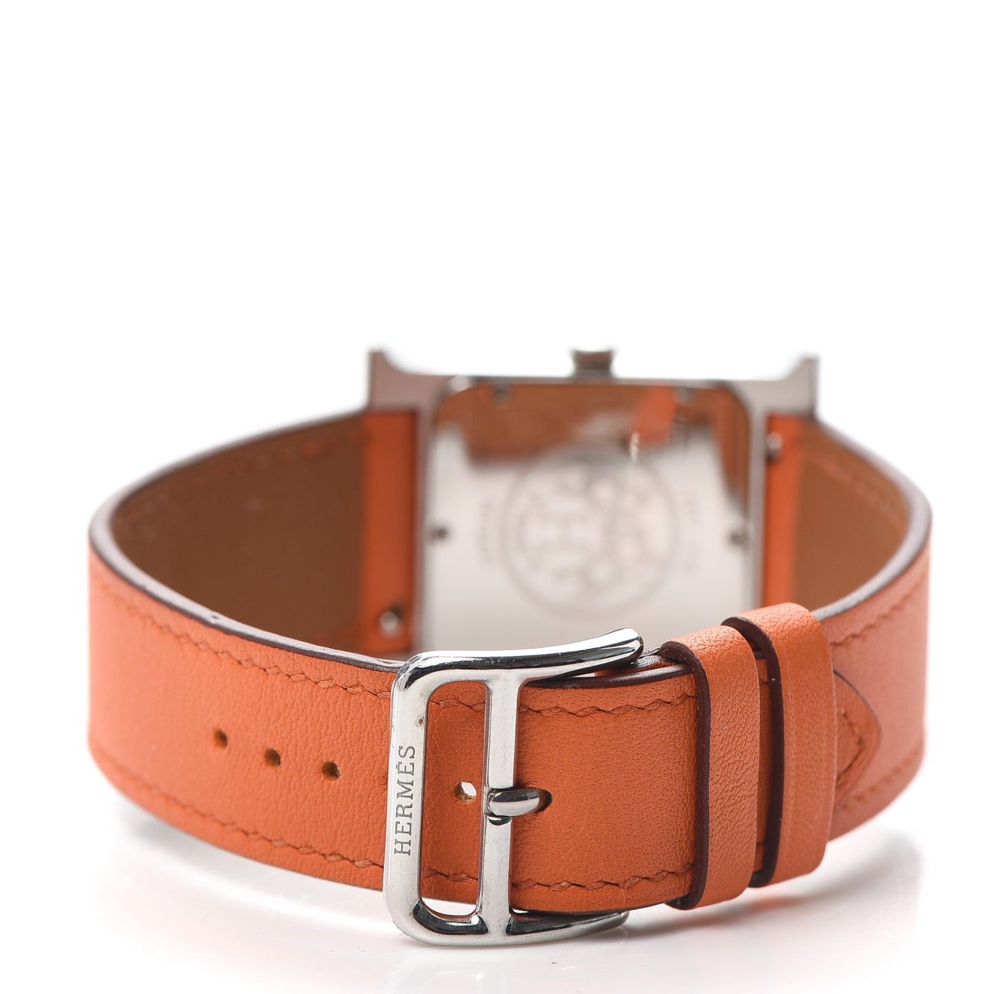 Stainless Steel Swift 26mm Heure H Hour Quartz Watch Orange