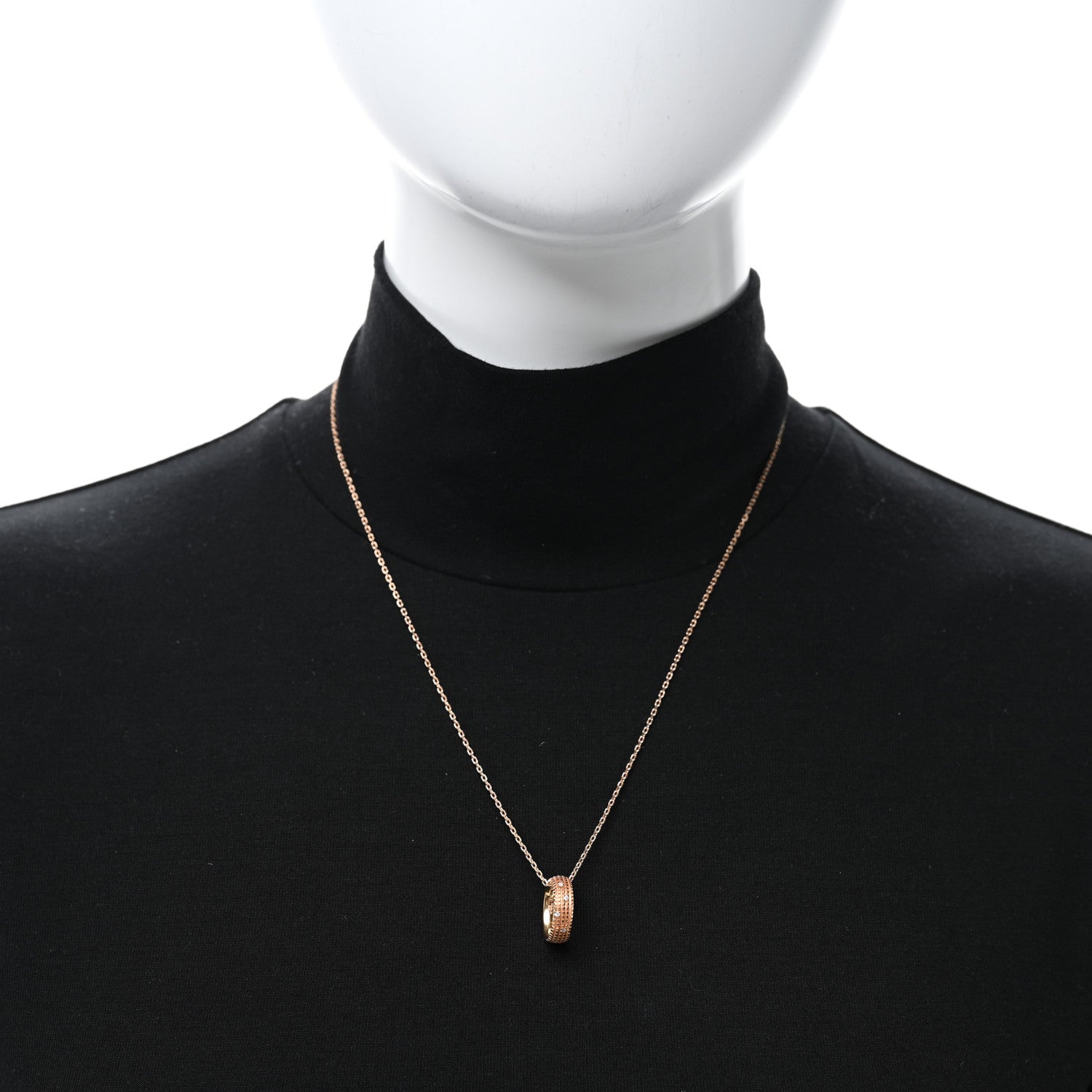 Damiani 18K Rose Gold Diamond Metropolitan Dream Pendant Necklace 2 of 4