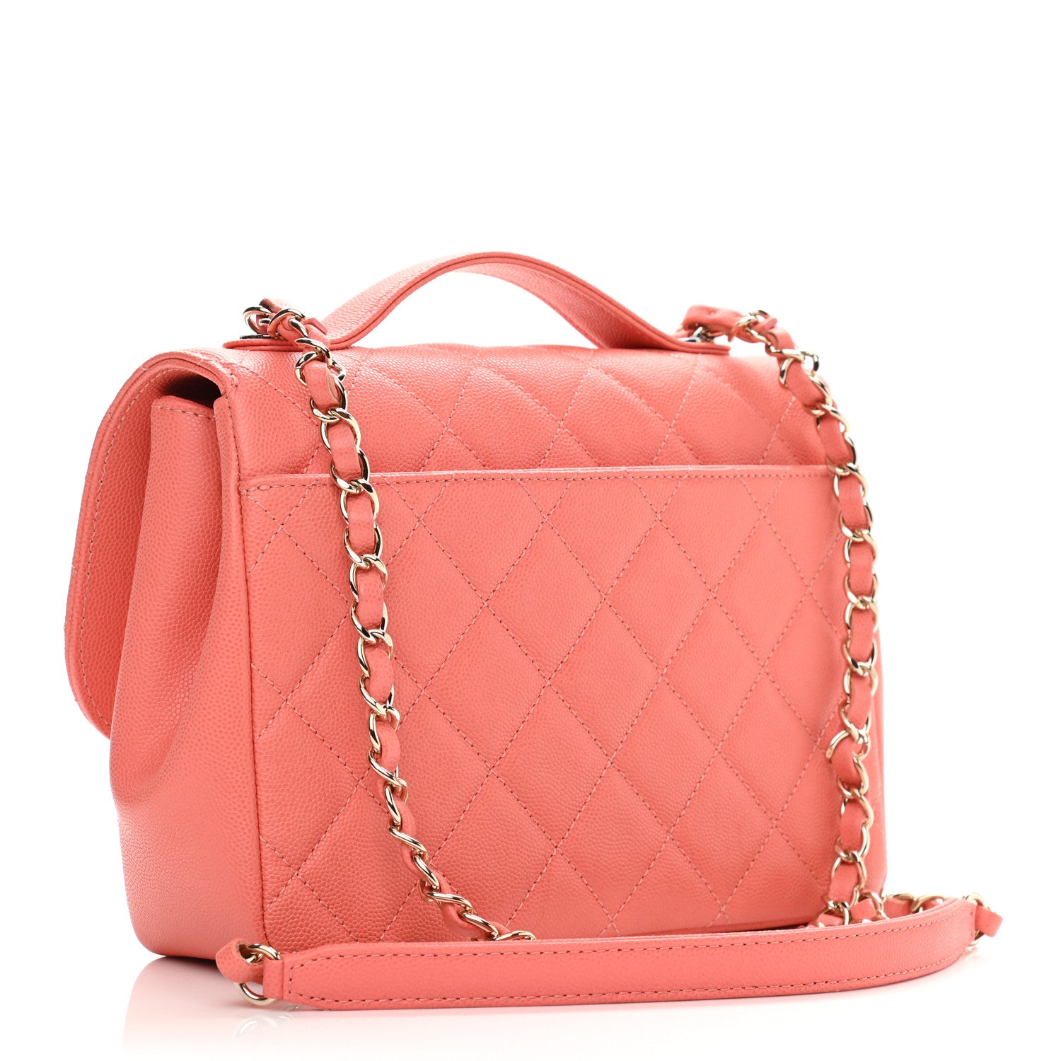 Chanel Caviar Quilted Medium Business Affinity Flap Coral 3 of 10