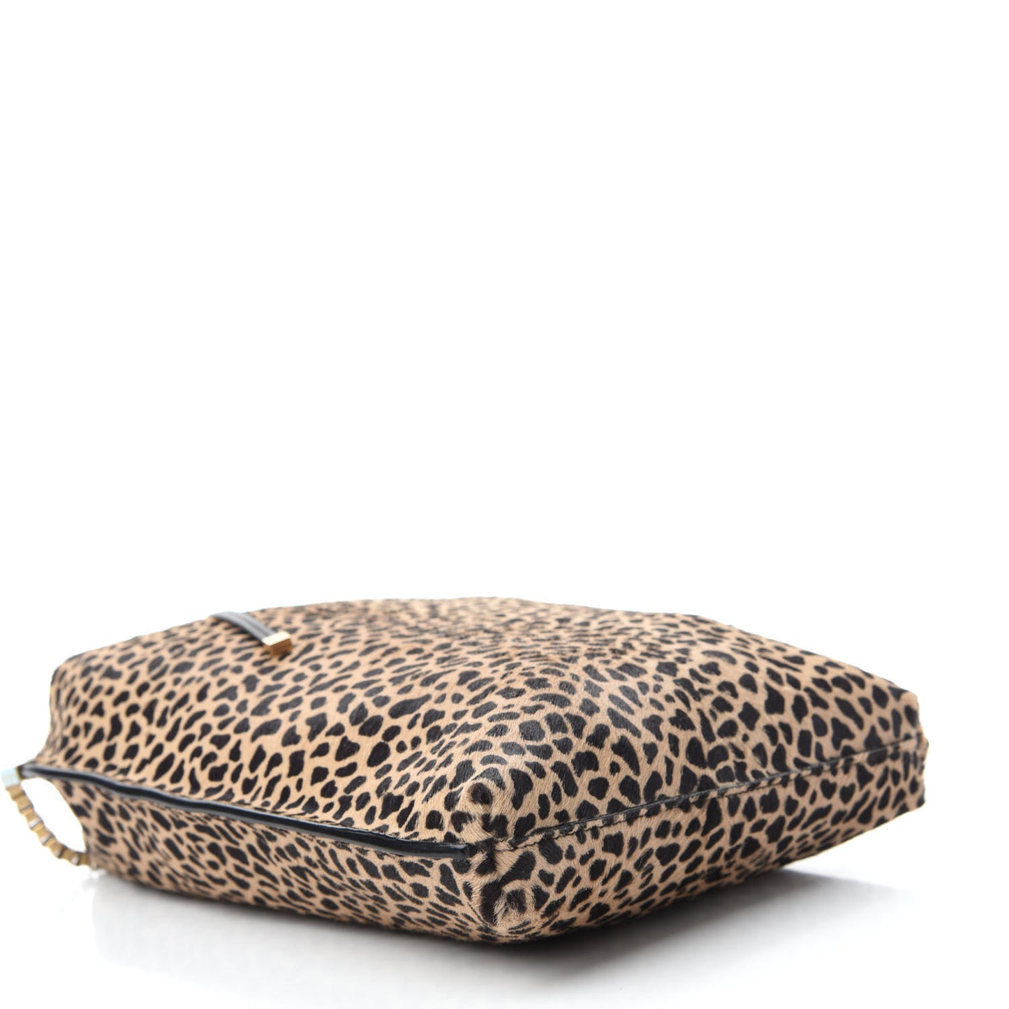 Pony Effect Calfskin Giraffe Print Small Suzanne Hobo Natural