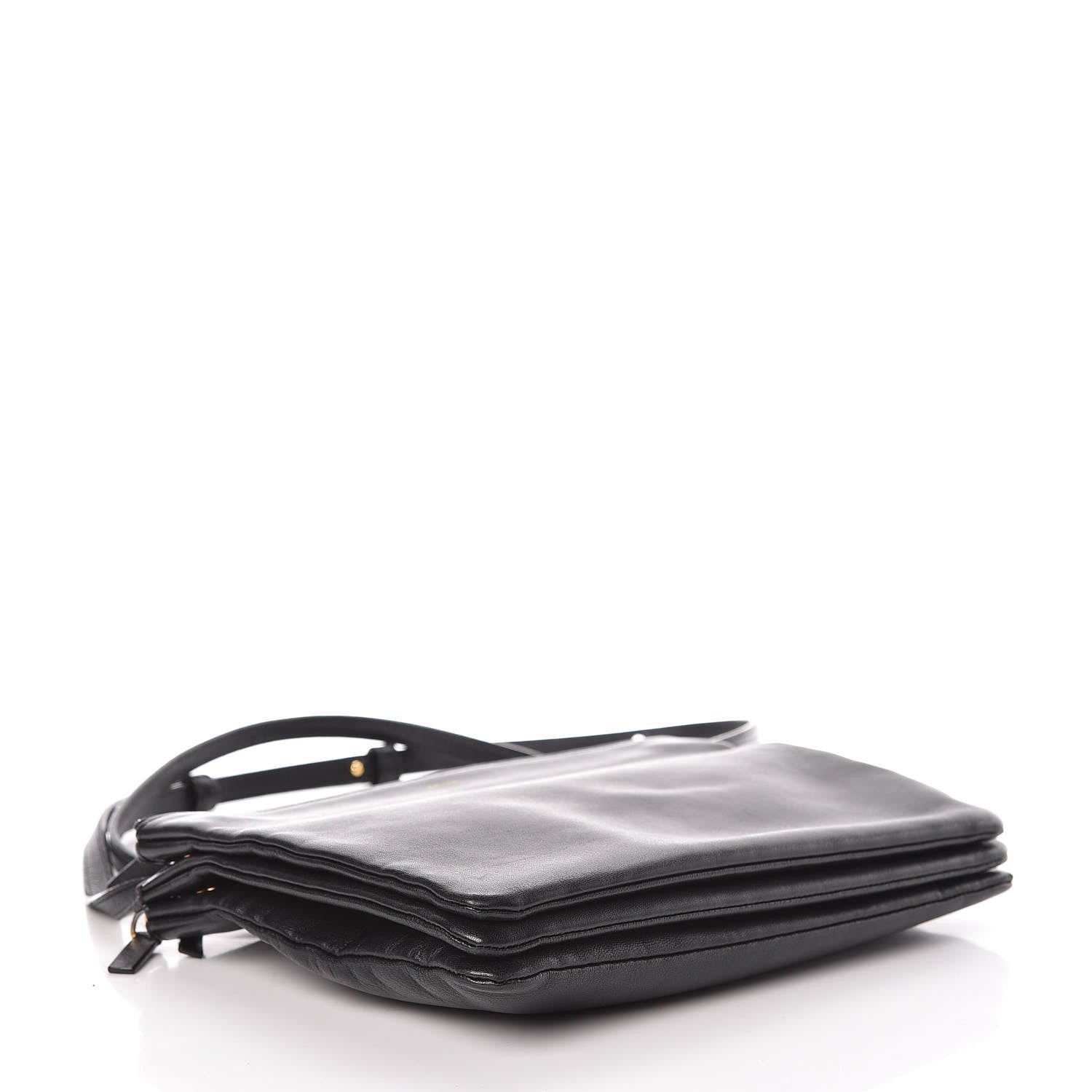 Celine Lambskin Large Trio Crossbody Bag Black 4 of 10