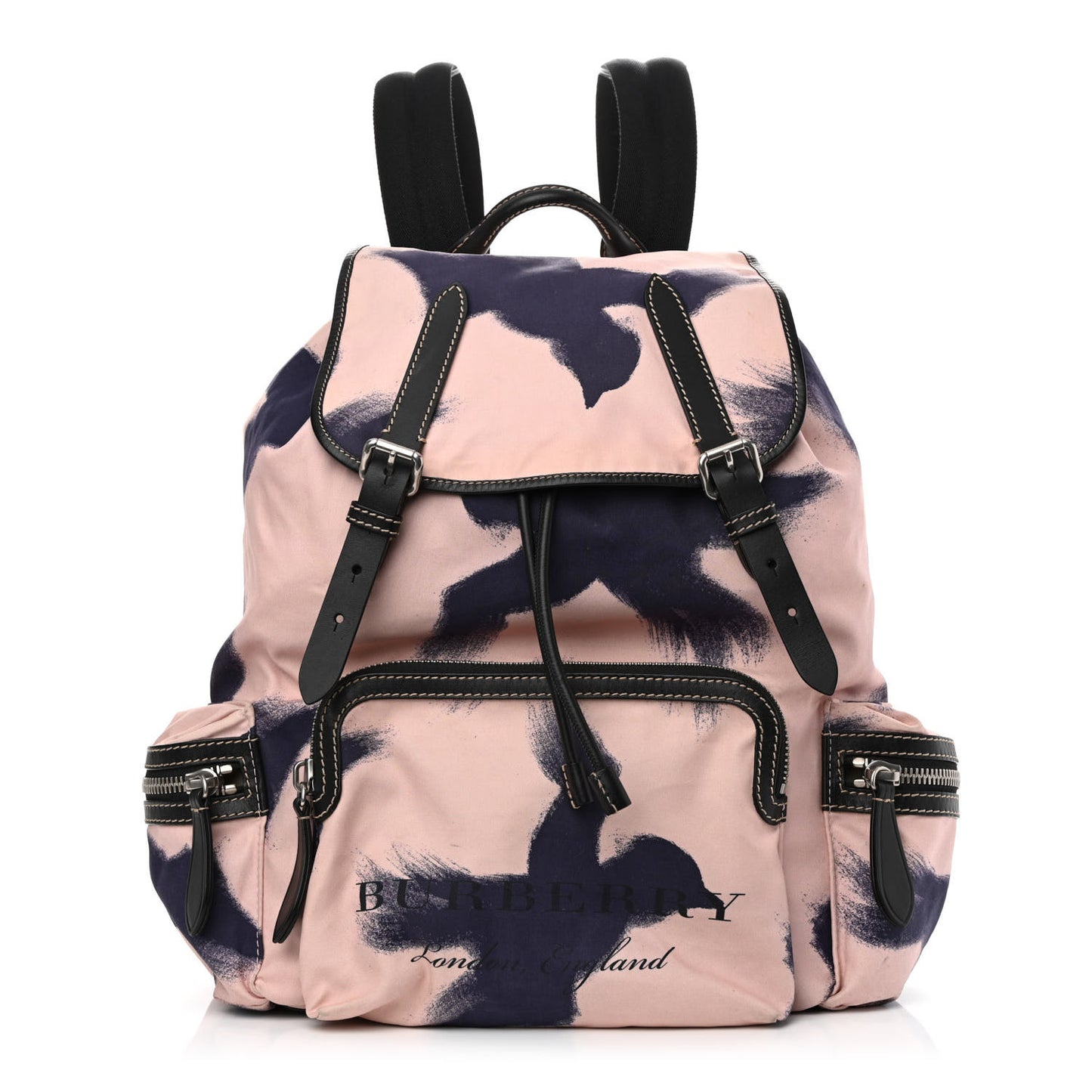 Nylon Bird Print Large Rucksack Backpack Multicolor