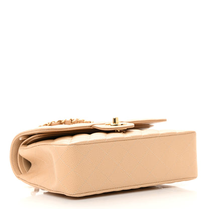 Chanel Caviar Quilted Small Double Flap Beige 4 of 14