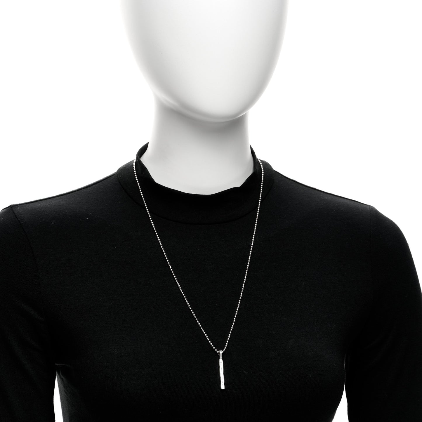 Sterling Silver 1837 Makers Bar Pendant Necklace